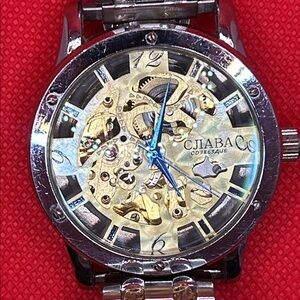 Men’s Automatic Skeleton Watch by Cjiaba